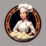 女厨师 馄饨 标志