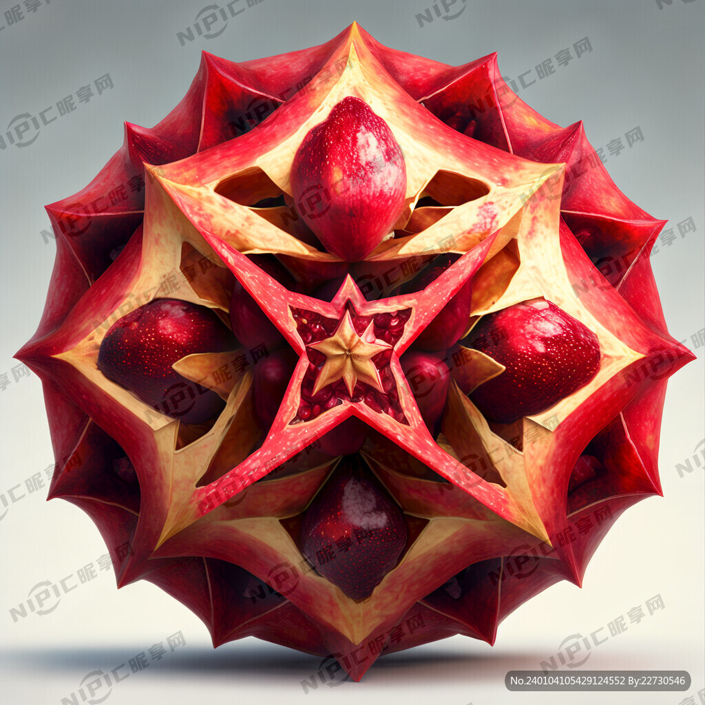 红石榴 五角星 护理 团结