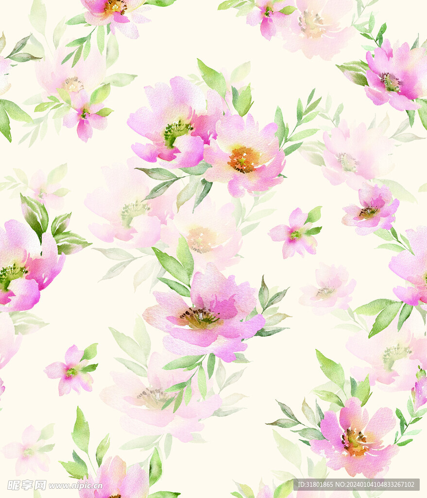 水彩花