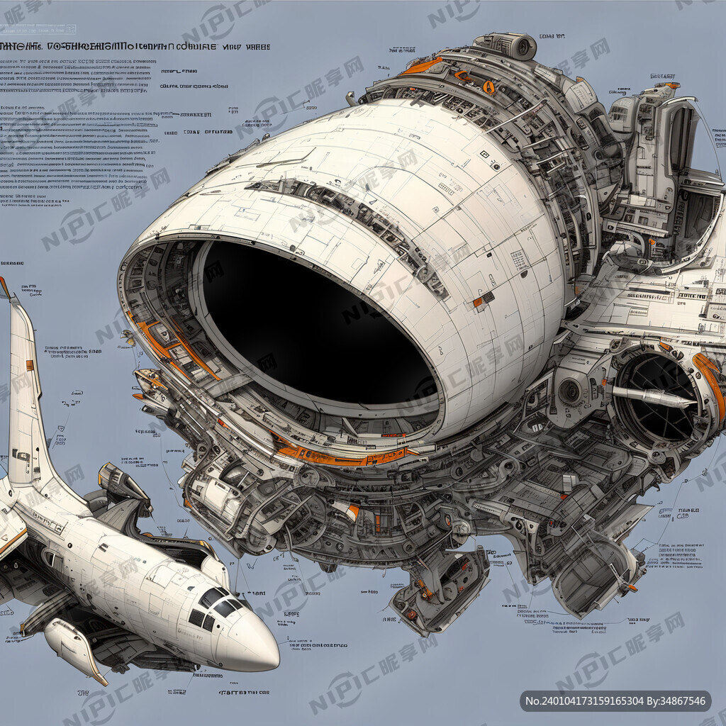 生成一张航空航天零部件图
