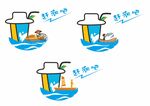 时尚餐饮标志 卡通奶茶logo