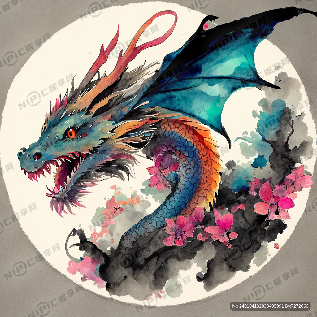 可爱 多彩 中国龙