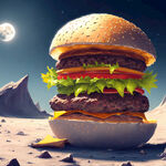 在月球上吃汉堡