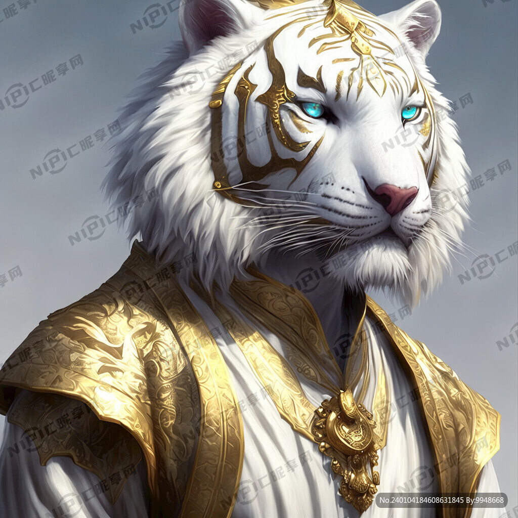 金白虎 人形 角色 梦幻场景