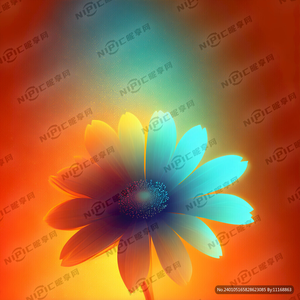 橙色背景 渐变 花 光斑