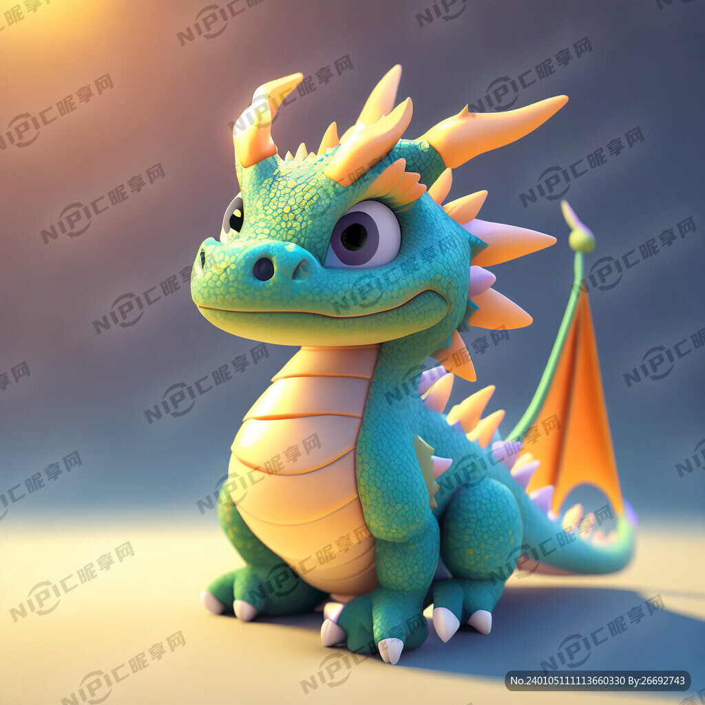 龙年吉祥物 喜庆 3D立体效果