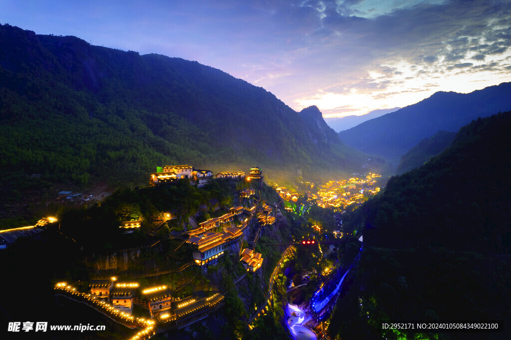 旅游 望仙谷 江西 夜景 峡谷