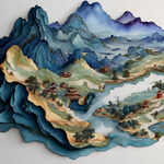 中国地形图立体3d