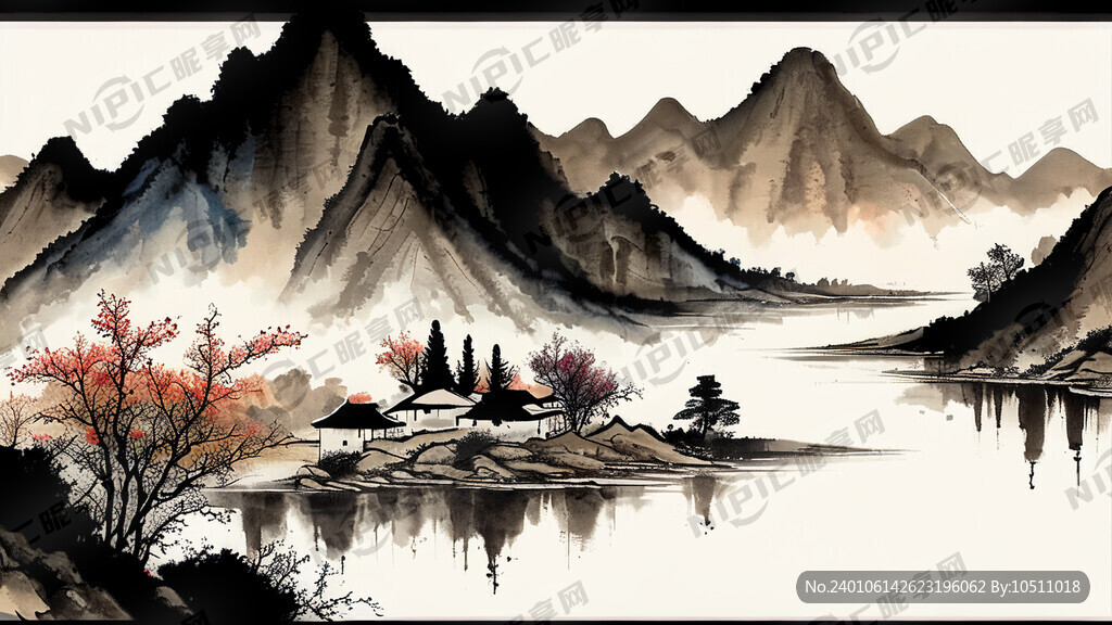 古代   山水画  装饰画