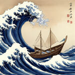 风大浪急，一叶扁舟