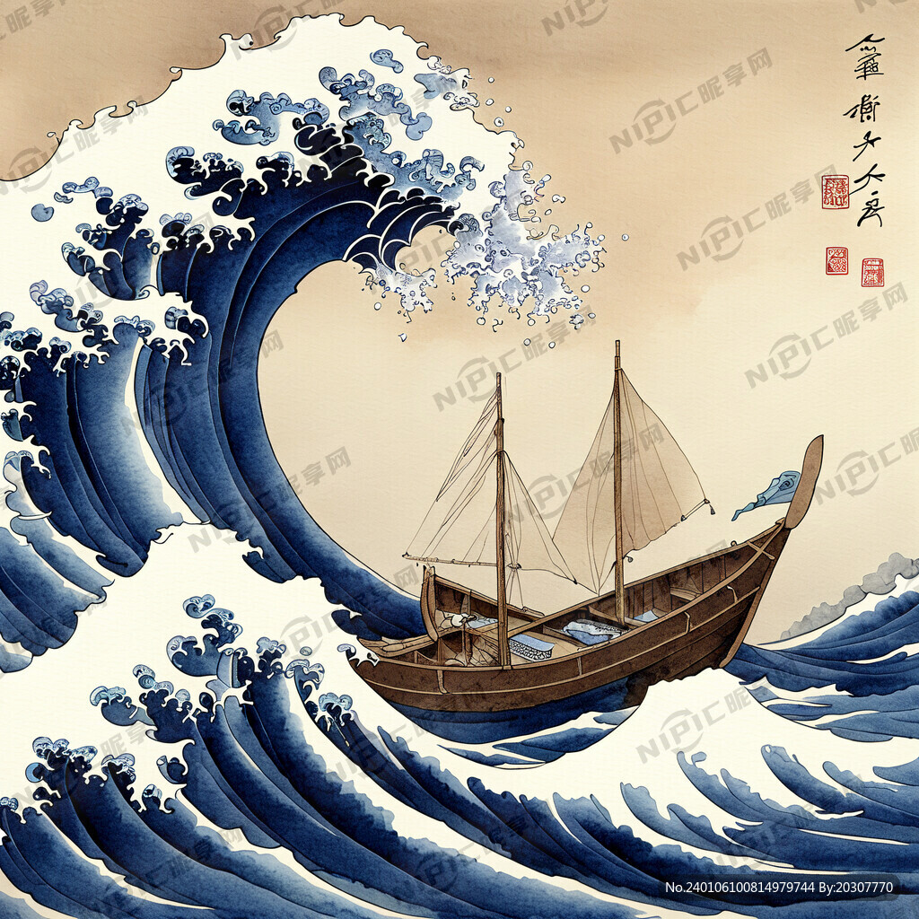 风大浪急 一叶扁舟