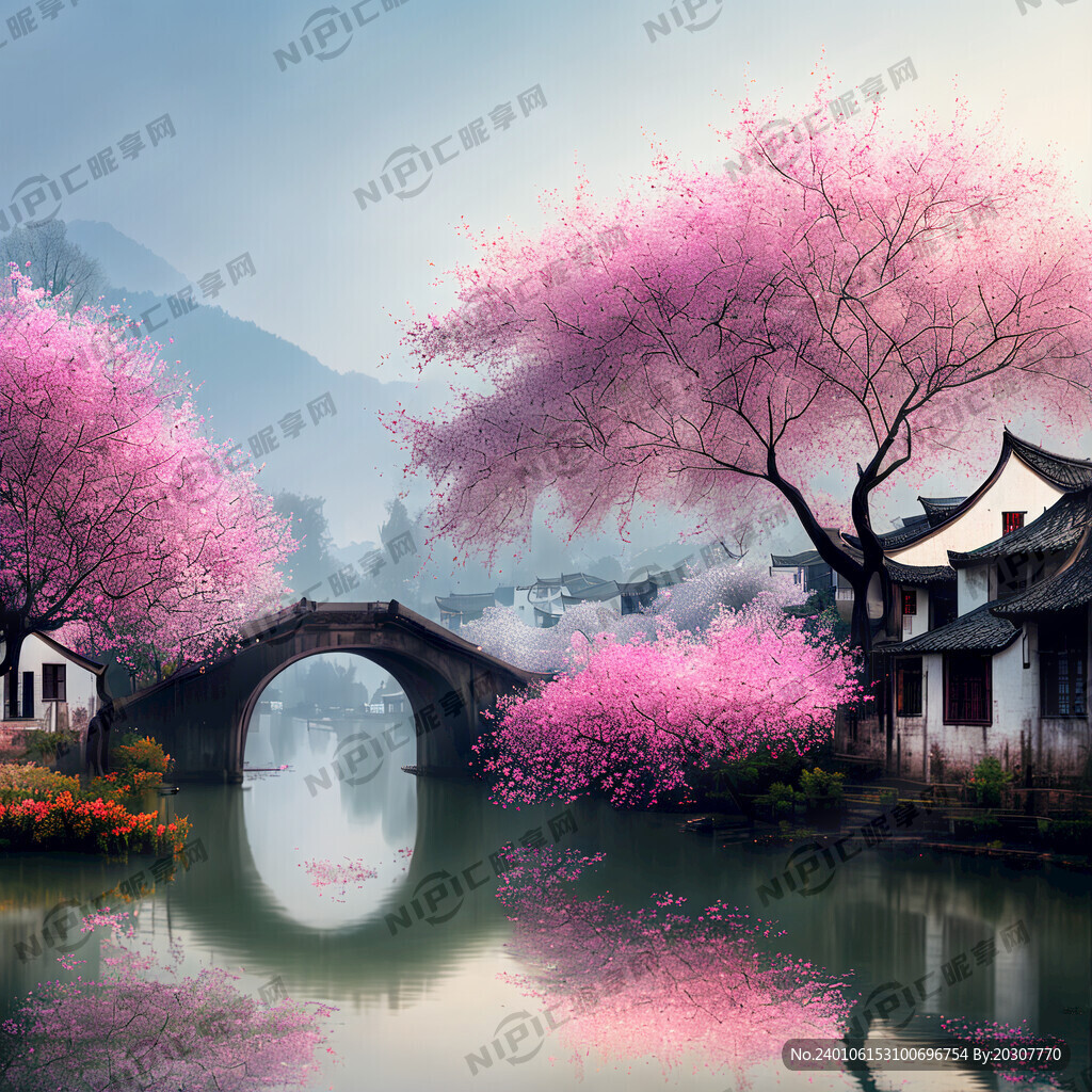 江南水乡春暖花开