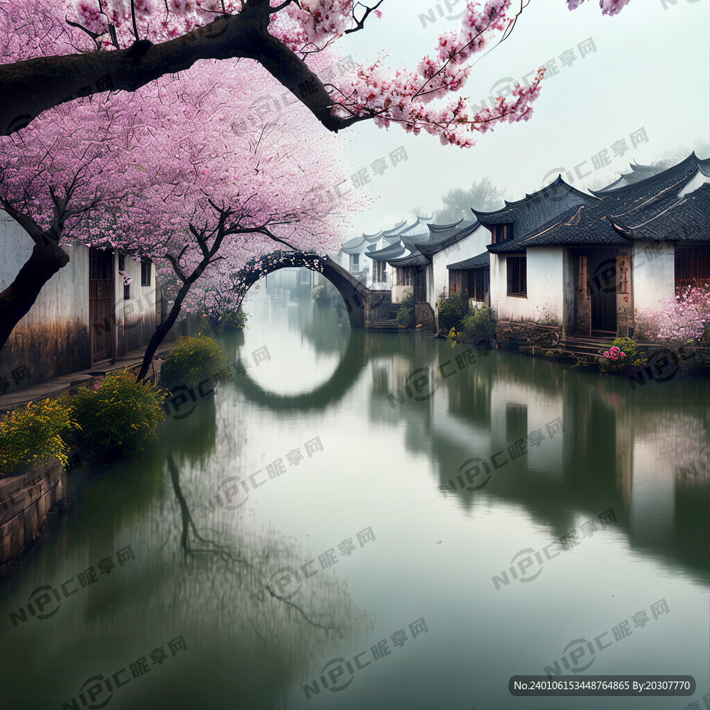 江南水乡春暖花开