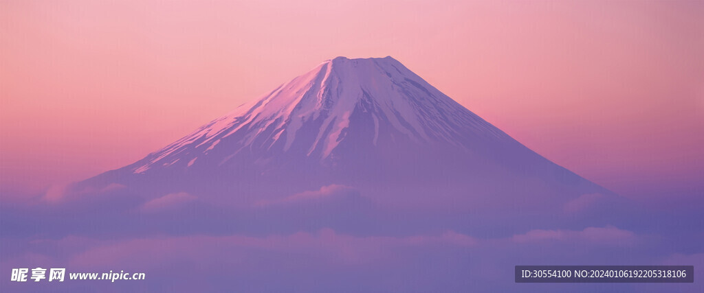 山脉湖景图片