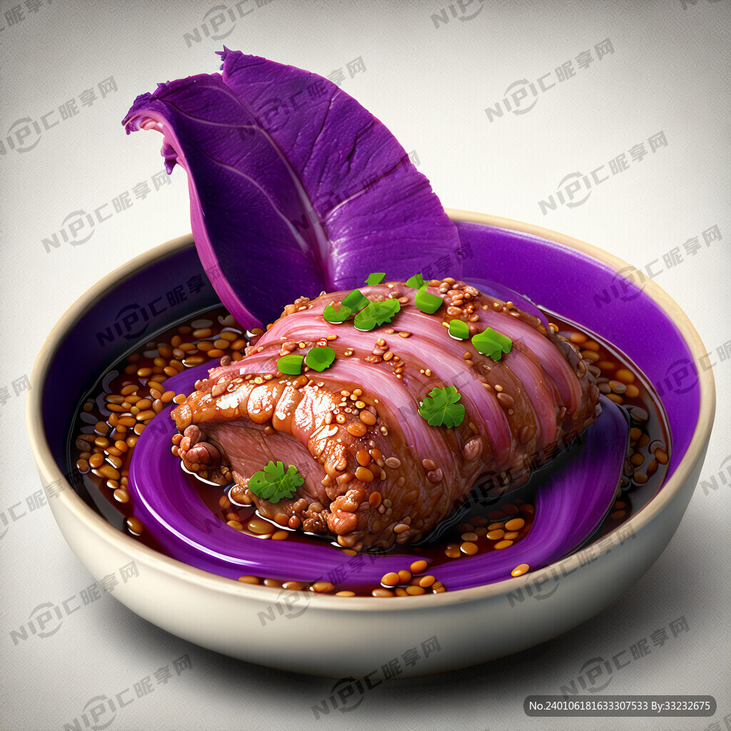 紫扁豆烧猪尾