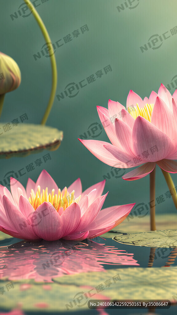 画面中间有一潭水 梦幻 科幻