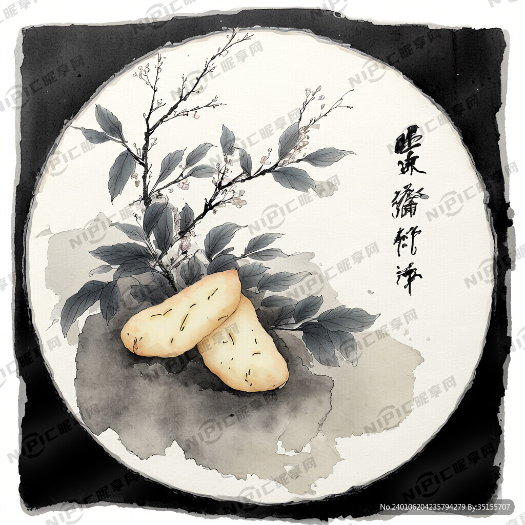 手工薯粉制作流程  黑白   