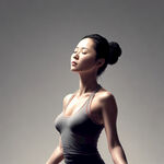 瑜伽女人，标准体型，站立姿势