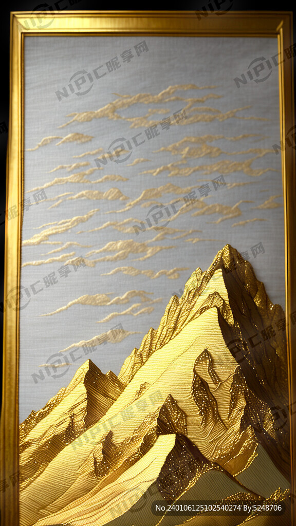 金色的山 苏绣