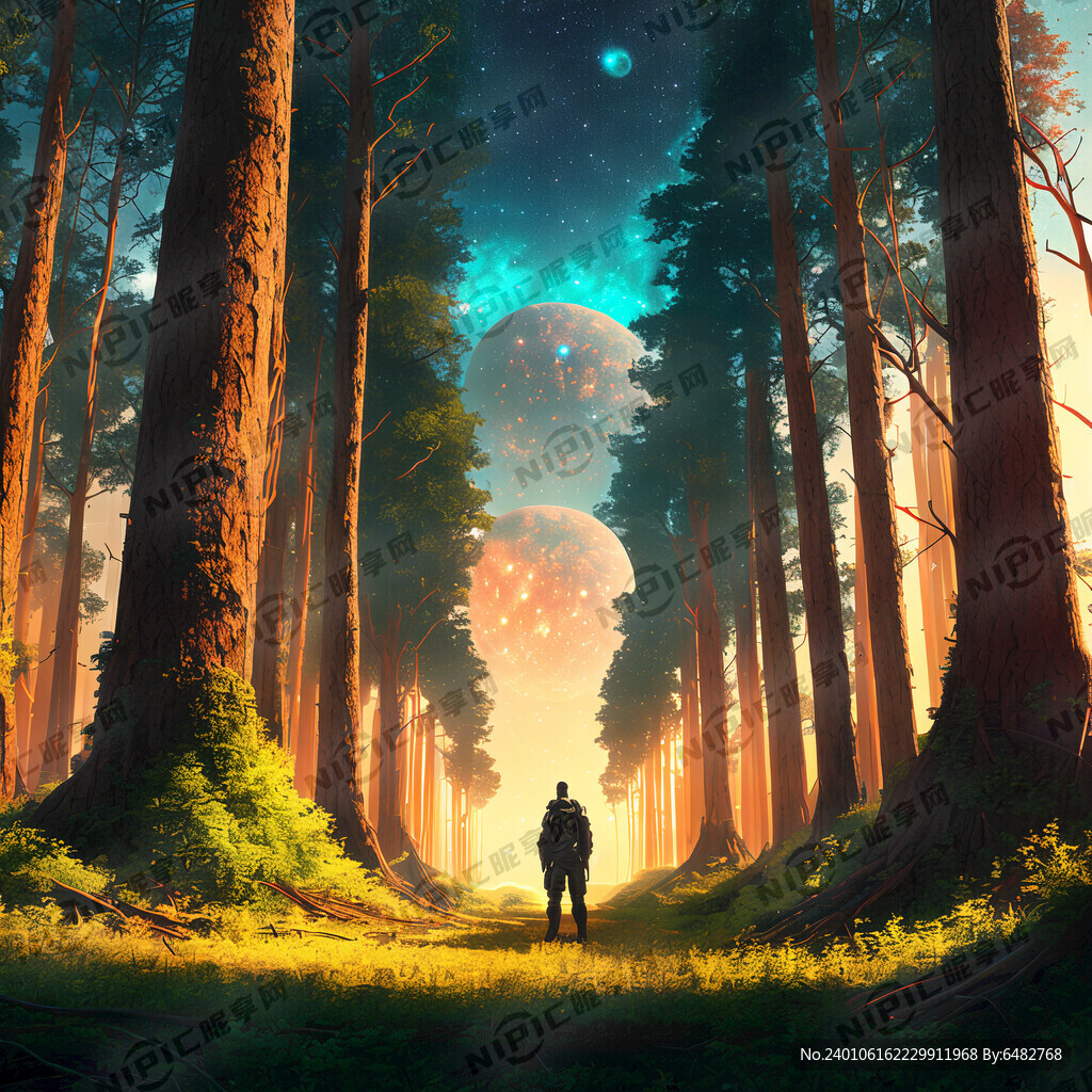 树林 科技 浩瀚宇宙 数字