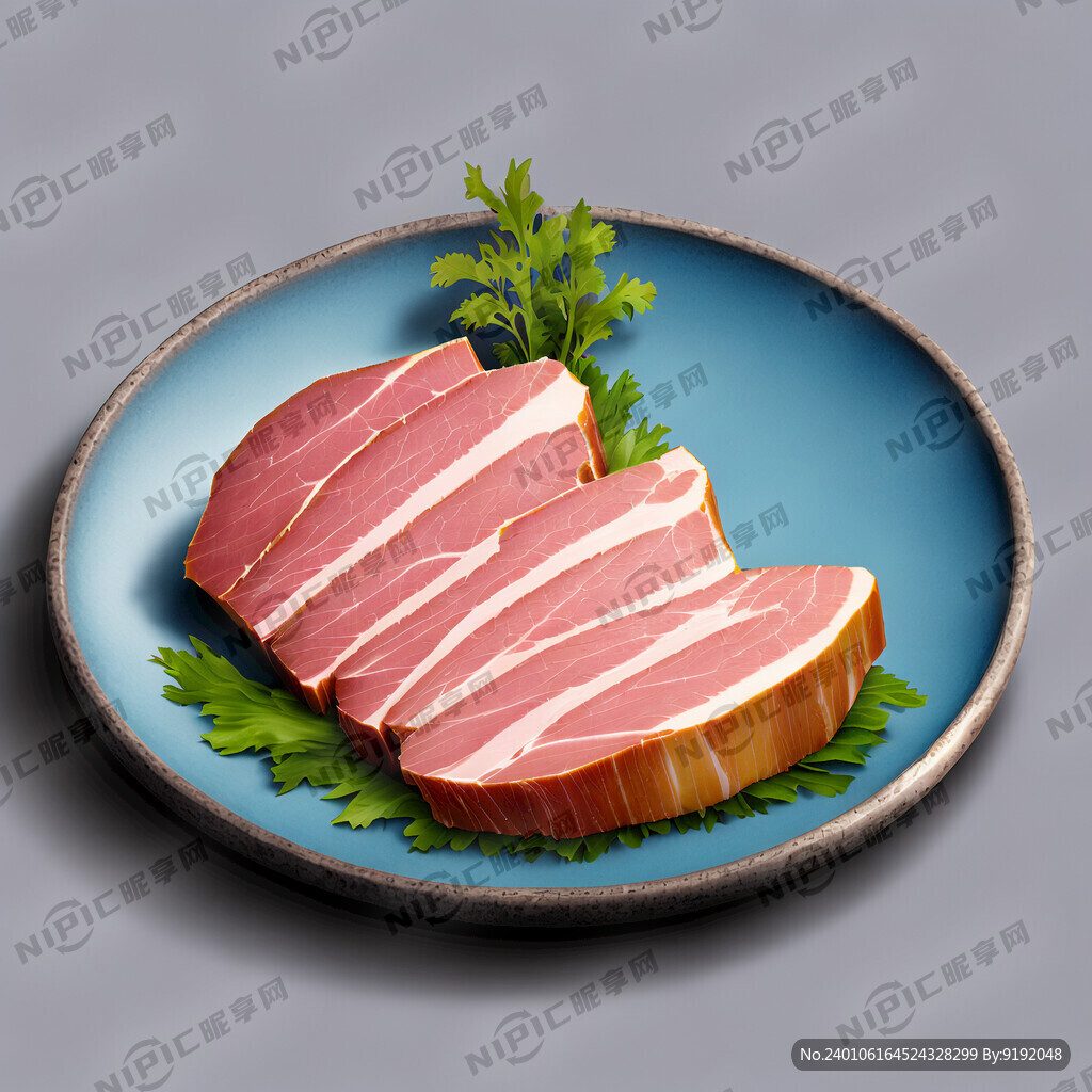 云南火腿 切片的火腿
