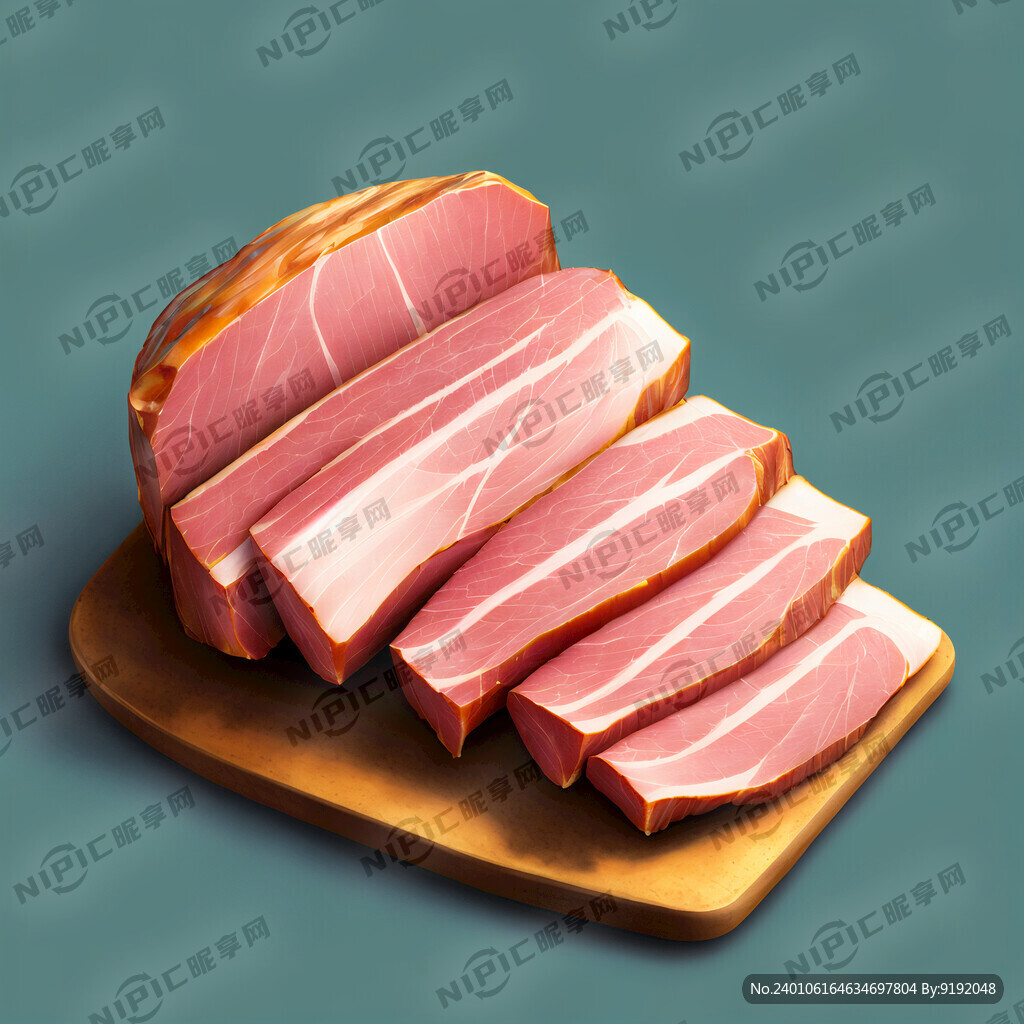 云南火腿 切片的火腿