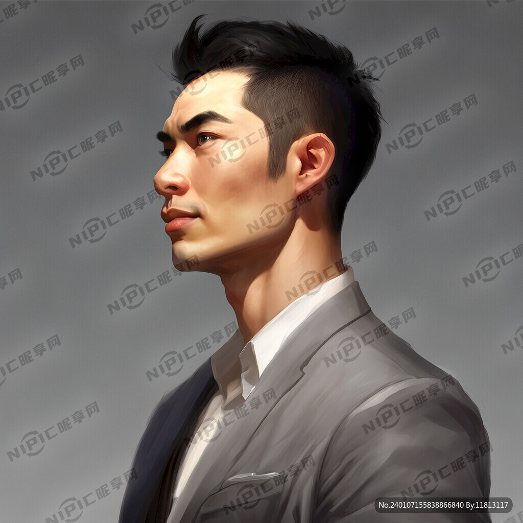 成功男士 侧身