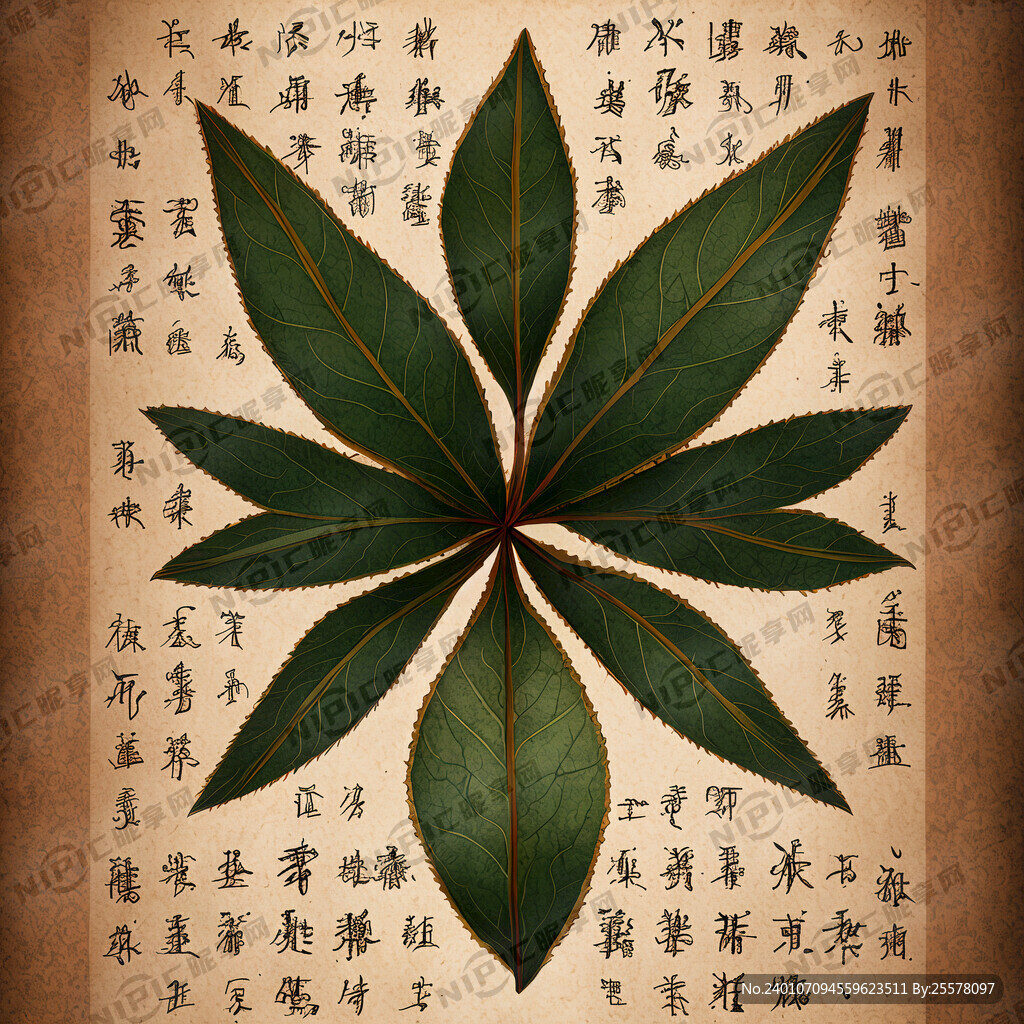 中药草本菁萃的底纹