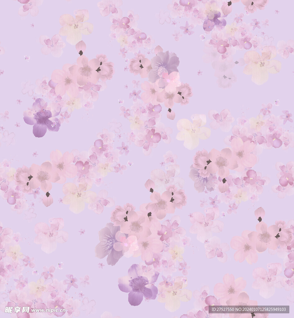 水彩花
