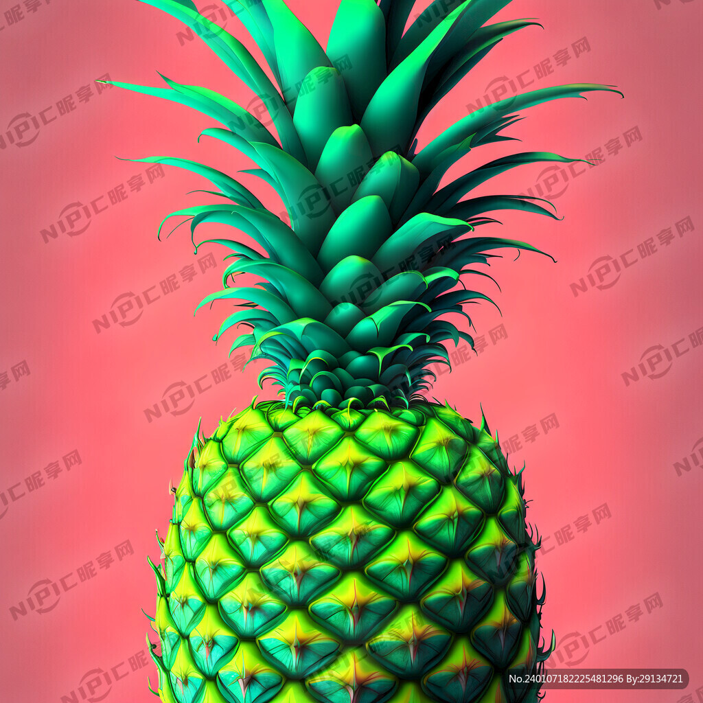 荧光绿色菠萝