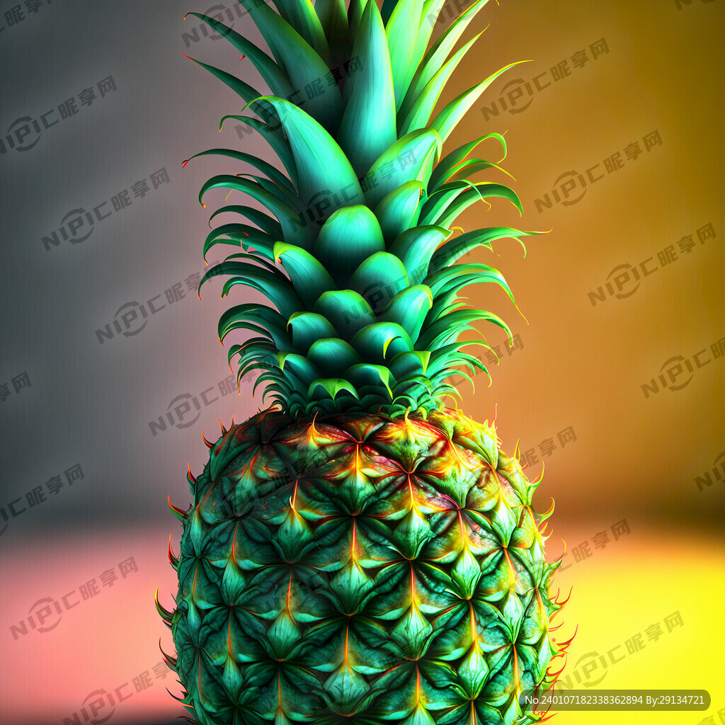 荧光绿色菠萝