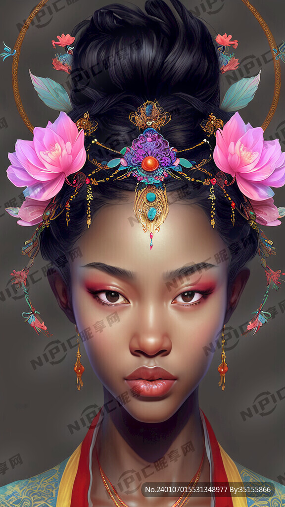 黑色皮肤 幻想仙女 精灵女神