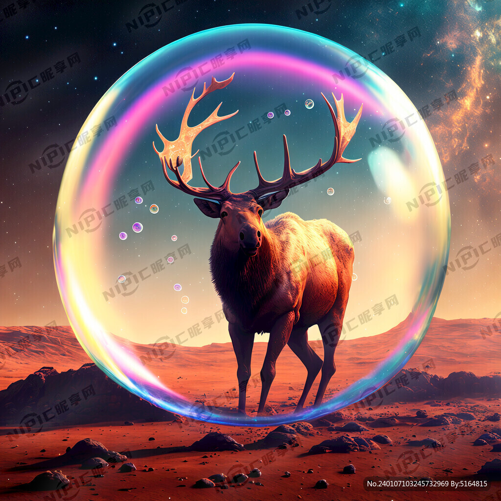 麋鹿撞火星 泡泡 梦幻 科幻