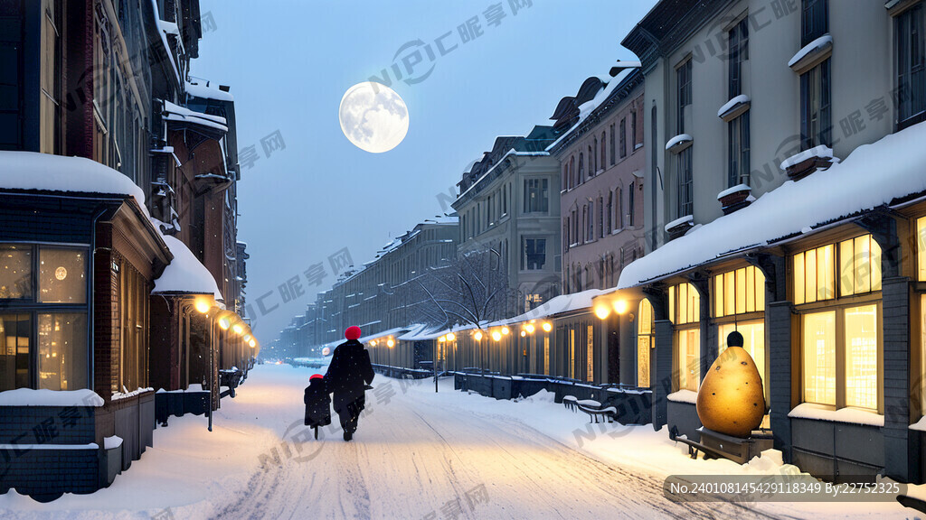 冬天的哈尔滨 地上是厚厚的雪