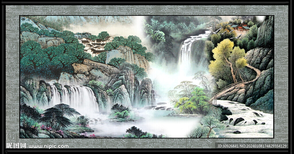 巨幅山水画 