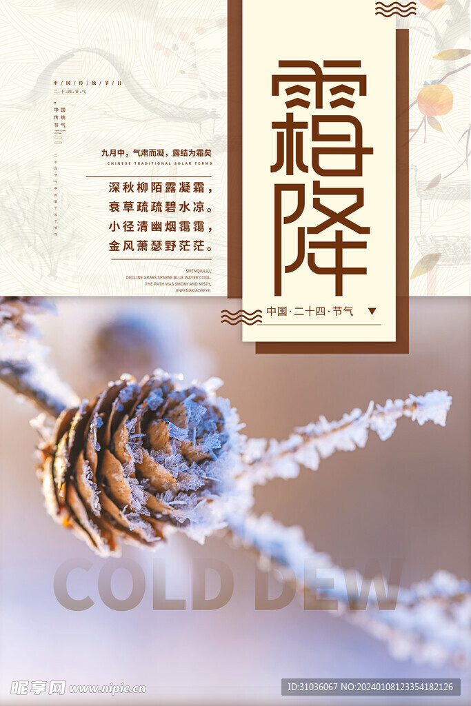 霜降海报图片