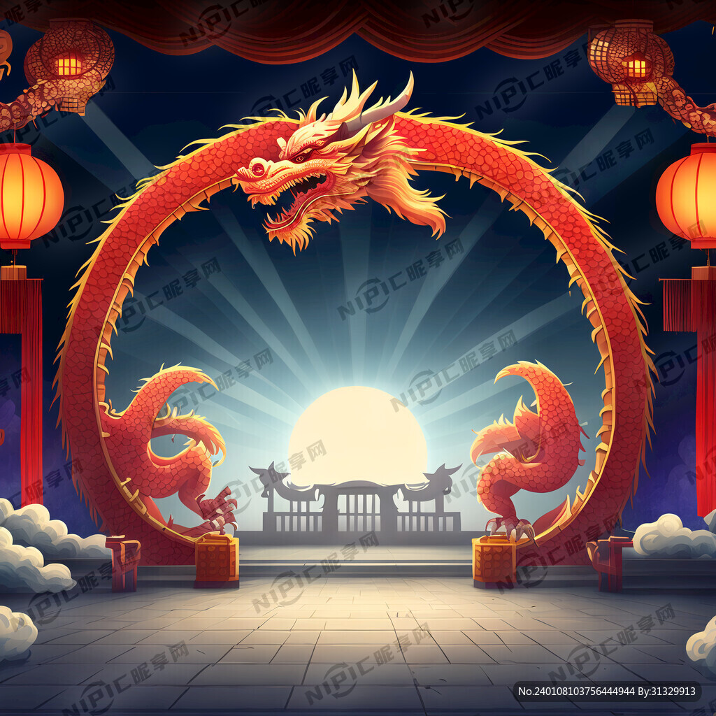 龙年舞台背景