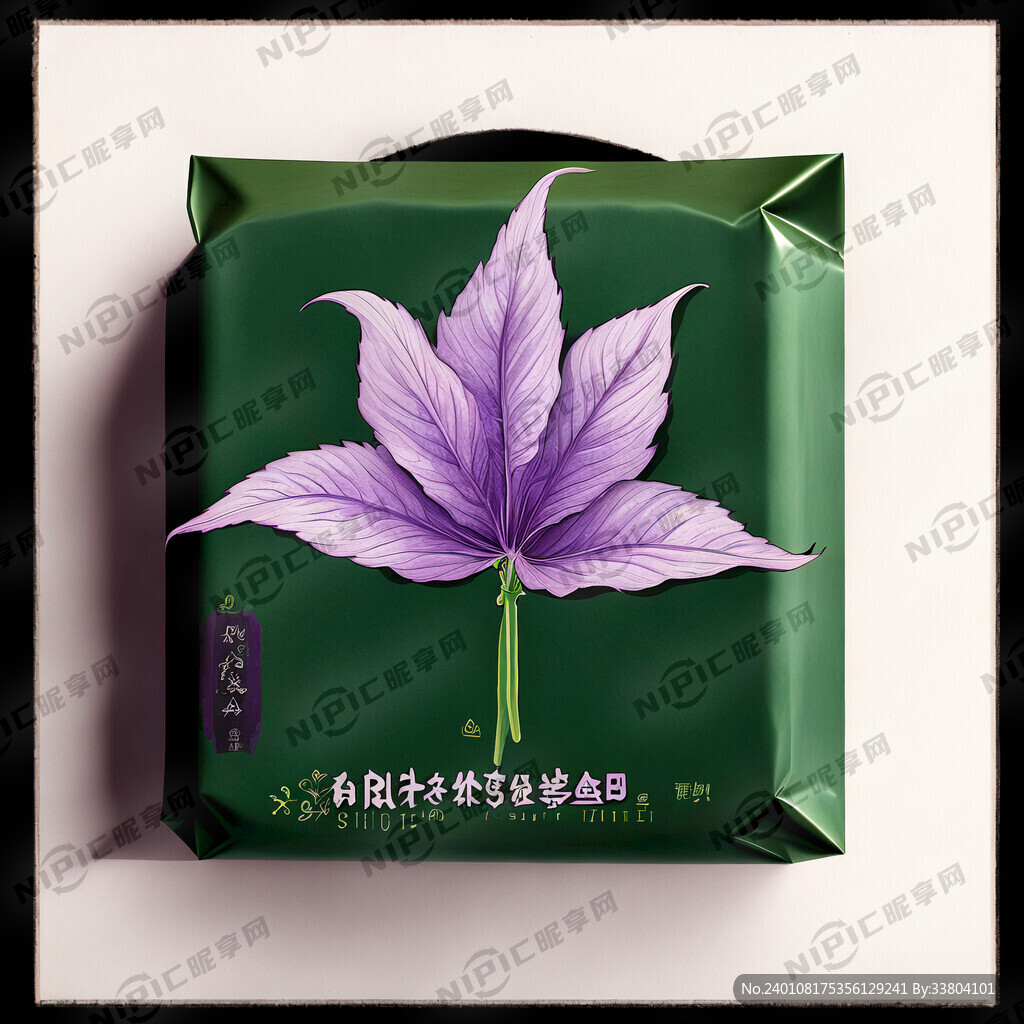 手绘 紫苏 插图 插画 包装