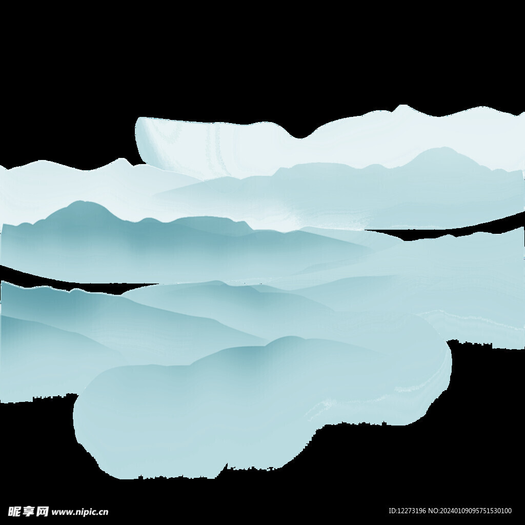 水墨山水国画         