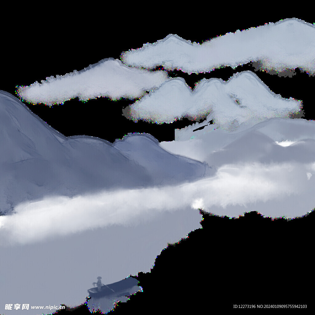 水墨山水国画         