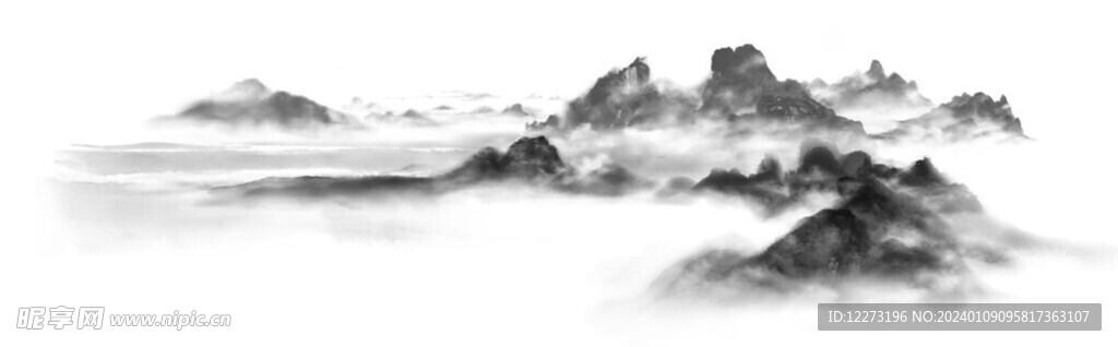 水墨山水国画         