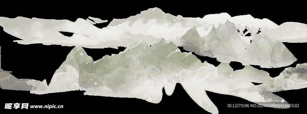 水墨山水国画         