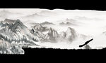 水墨山水国画         