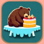 画一个蛋糕和熊的图标