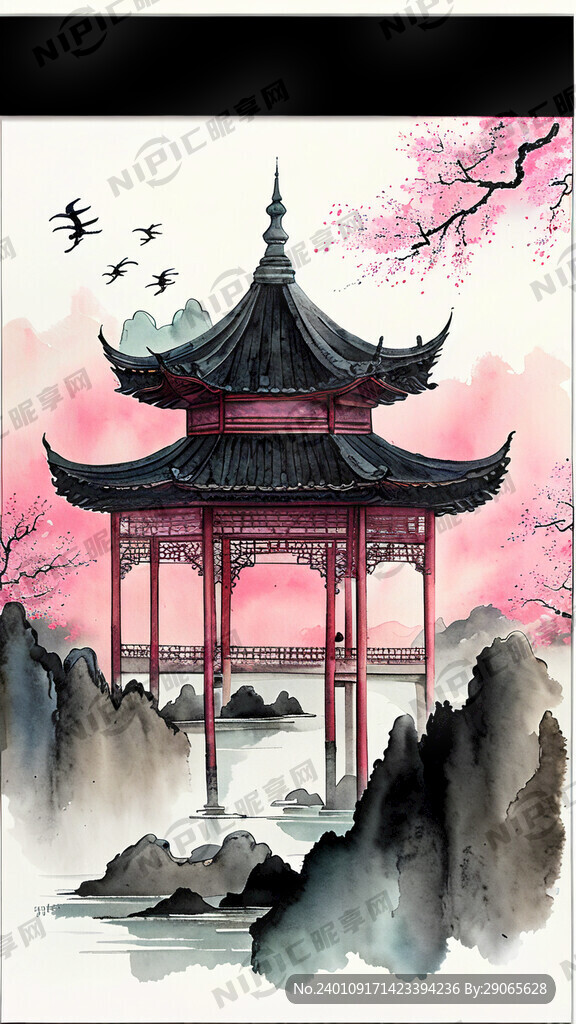 中国龙 波点风格 水彩墨点
