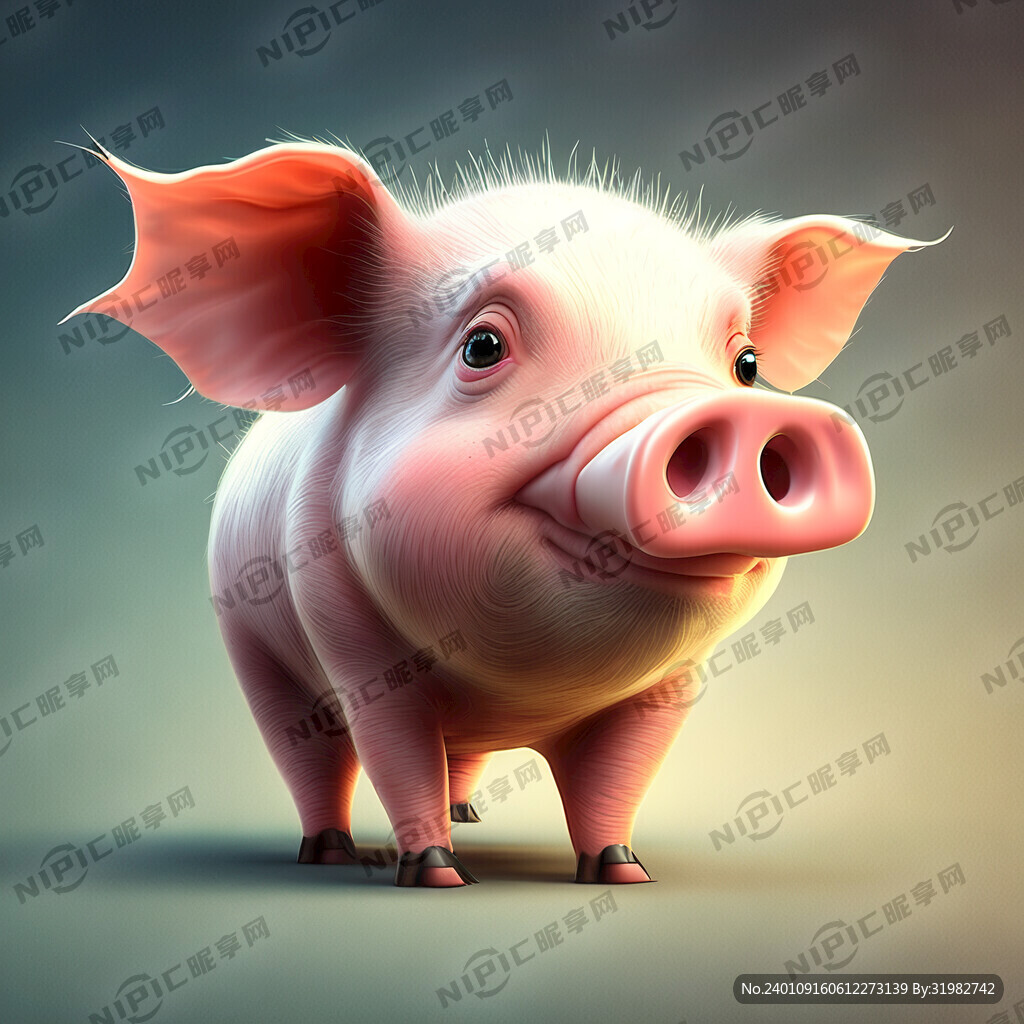 猪 可爱 卡通
