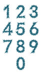 阿拉伯数字艺术字0-9文字矢量