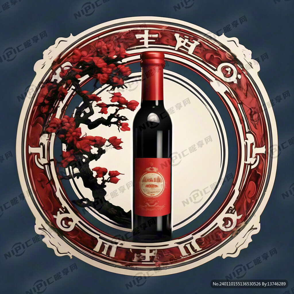 大美山西红酒标