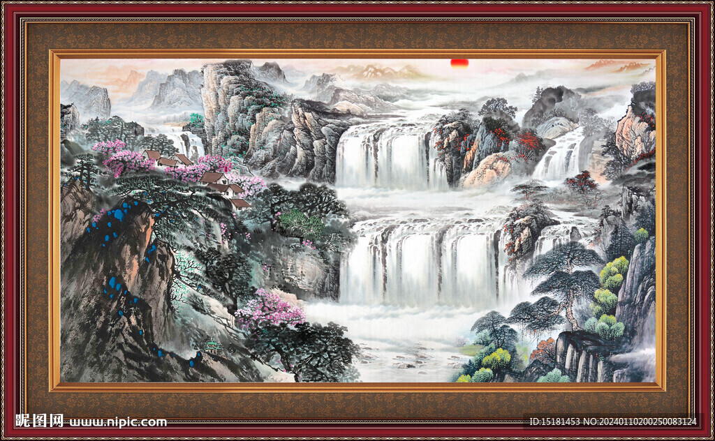 客厅山水画 