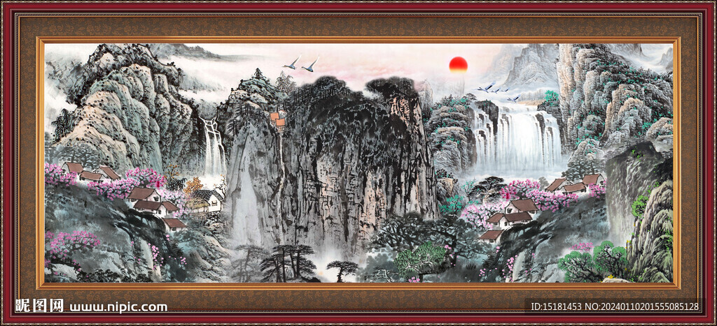 客厅山水画 